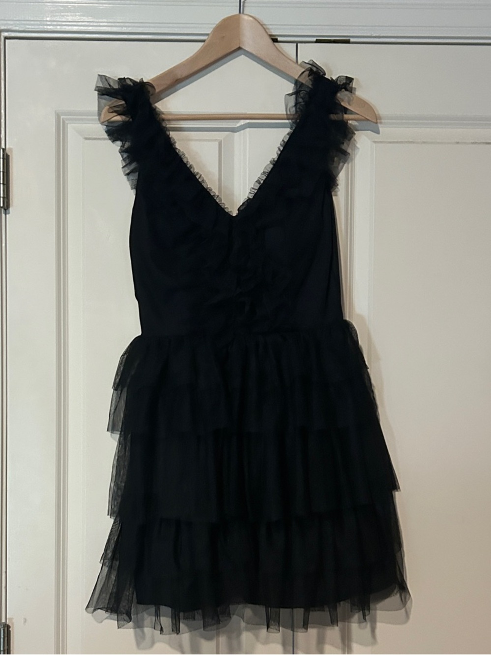Black Tiered Tulle Dress